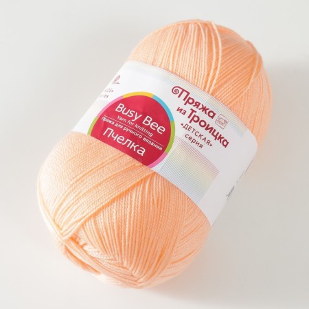 Yarn "Bee" 100% acrylic 500m/100g (18 peach)-1