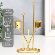 Summary metal on 2 candles 