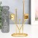 Summary metal on 2 candles "straight lines. Balls" D-2-2.3 cm gold 10x6.5x20.5 cm