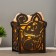 Salt lamp "cat" wooden E14 15W 1.4 kg