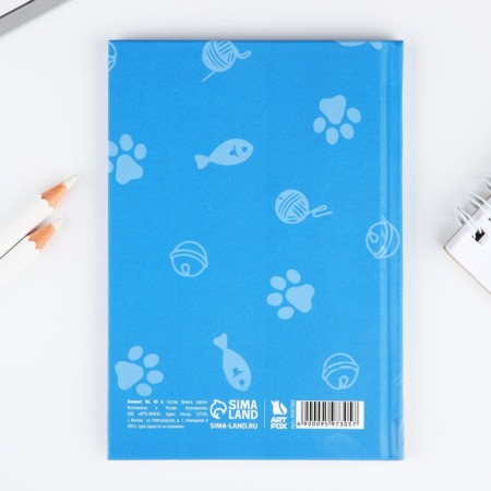 Notepad A6 in a solid cover, 40 sheets "cat"-4