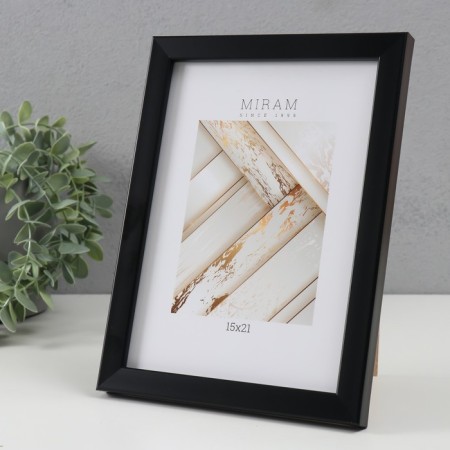 Photo frame Plastic "Mira" 15x21 cm, 641807 black-1