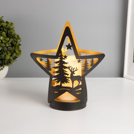 Lamp "Star" LED 3HAAA Black 10.5x21.8x23cm-1