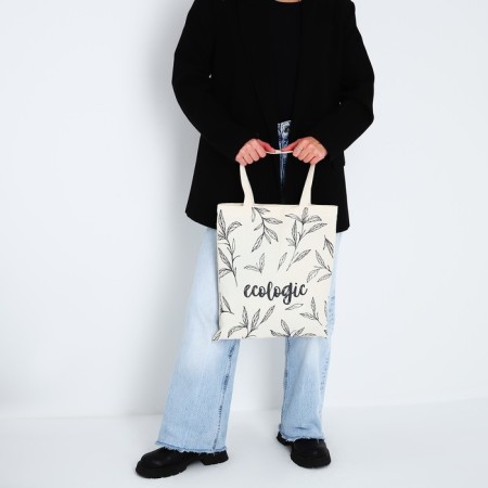 Ecologic-bag of ecologic without lightning, without lining, beige color-5