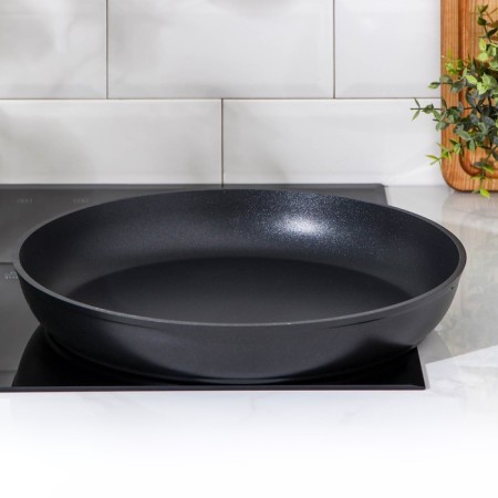 Pan, d = 34 cm, without handles, anti -stick coating, black color-3