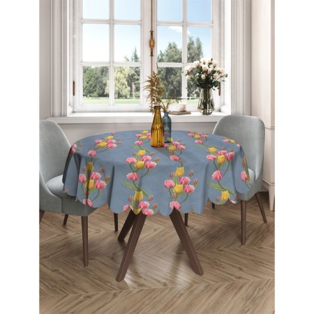 The tablecloth "Spring flowers", round, Saten, d = 150 cm-1