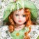 Doll Collectible Ceramics "Lady Julia in an olive dress with lace" 40 cm
