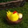 Easter souvenir "Cockerel with chickens in the nest" 7x7x7 cm