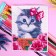 Cross -stitch "Cat in a basket", a set for creativity, 25 x 20 cm