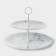 The floral lobby is the glass share "marble", d = 21 cm, d = 30 cm, 2 tiers, white color