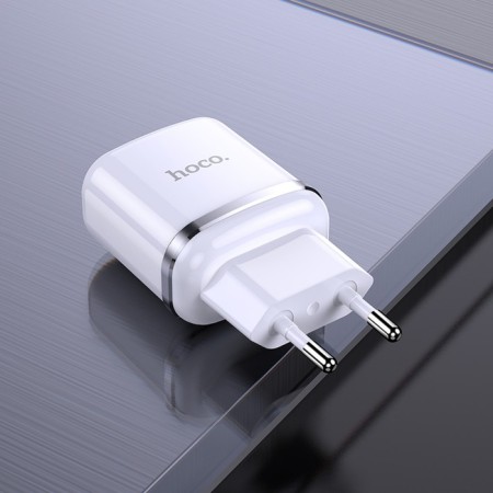 Network charger Hoco N4, 2 USB - 2.4 a, white-4