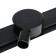TIM BAD556002BK, 70 x 600 mm, tiles, siphon with a rotation angle of 360 °, black-matte