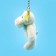 Soft toy "Dragon" on a key fob, 15 cm, white color