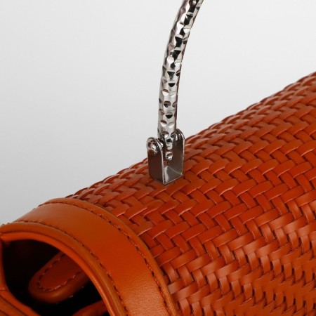 Handle for the bag "Refteeled frame", metal, for a puncture, 13 × 9 cm, silver color-5