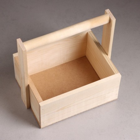Kashpo wooden 20 × 16 × 9.5 (22) cm Eleagant "Classic", with a pen, natural-2