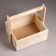 Kashpo wooden 20 × 16 × 9.5 (22) cm Eleagant "Classic", with a pen, natural