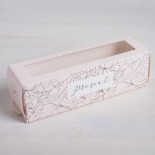 Box for Makarun, confectionery packaging, Present 18 x 5.5 x 5.5 cm