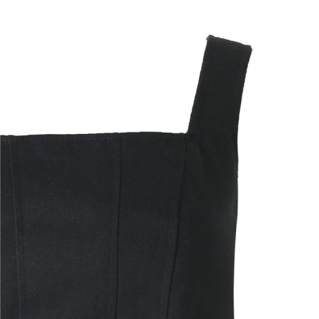 Top female denim Mist: Denim R.48, Black-7
