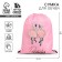 Pink Mood shoe bag with sequins, size 30 x 40 cm