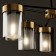 Suspended lamp Freya Fr5432PL-06BBS Lora, 440x440 mm, E14, 6x40W, black color and brass