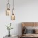 Suspended lamp with a glass ceiling FLOU, 40W, E27, 15x15 cm