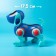 IQ DOG robot pillbox, sings, works, works from batteries, blue color