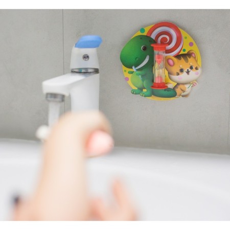 Set of toothbrush and children's sand cloth for teeth on a suction cup “Funny Friends”-12