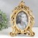 Photo frame Polystone 10x15 cm oval "Naples" aged gold 28x19 cm