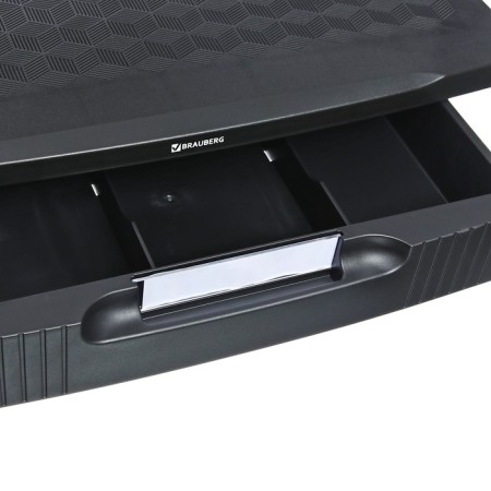 BRAUBERG office equipment stand, 1 detachment, 460x300x145 mm, metal base, black, 512667-10