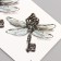 Tattoo on the body Black "Dragonfly-Klych" 10.5x6 cm