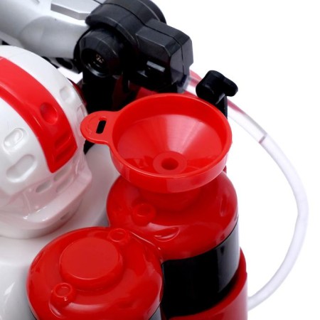 Robot radio -controlled, interactive "fireman", shoots water, works from the battery-3