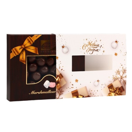 Chocolate dragee "Zephyr in milk chocolate" Golden New Year, 100 g-2