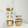 Vase for flowers "Gold" glass, transparent, 14 cm.
