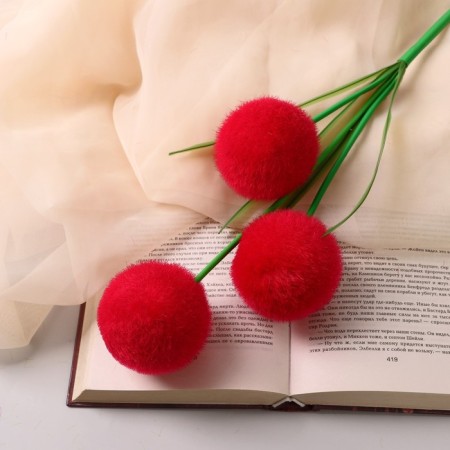 Artificial flower "ball" D-6 cm H-52 cm, mix