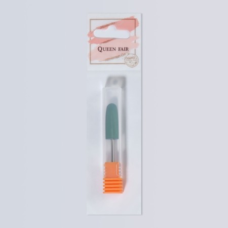 Silicone milling cutter for polishing, medium, 10 × 24 mm, in a plastic case, green color-6