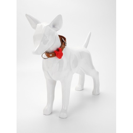 Light beacon on the collar/leash with 3 lumber modes "Paw", 3.2 cm, silicone, red-1