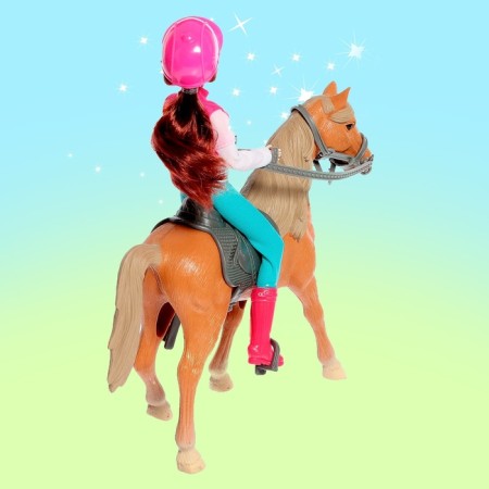 Set of game horse with a hinge doll, with accessories-6