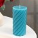 Candle-cylinder aromatic twisted "blueberries", 7.5x15 cm