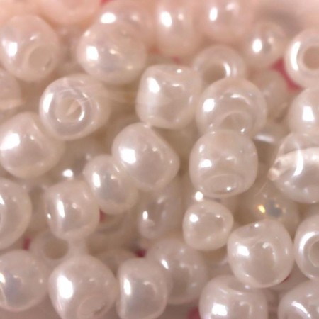 Round beads "delicate colors of white-yellow-pink" 8 colors x 10 grams-3