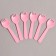 Set of disposable dishes, 6 pcs, pink color