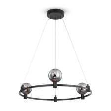 Suspension lamp Freya FR4005PL-03B Urban, 600x600x1200 mm, LED, 3x12W, 700lm, 3000k, black color black