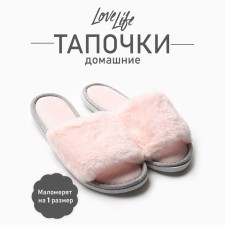 Women's slippers with an open nose size 38-39, color peach