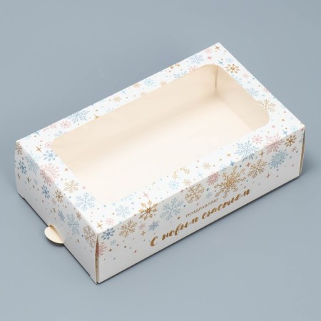 Box for Makarun "Snow Waltz" 18 x 10 x 5.5 cm, New Year-1