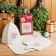 Set "New Year's Park" hat, rug, mitten