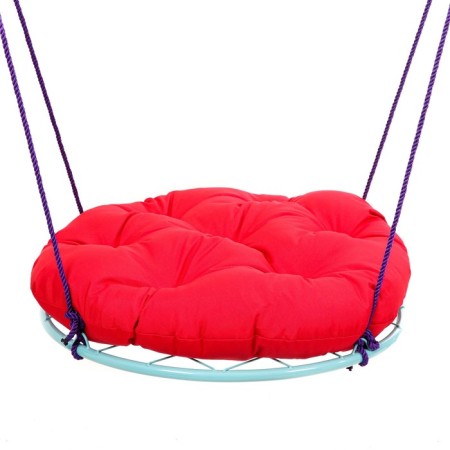 Swing "Nest" with a pillow D 90 cm, max load 80 kg, red pillow-4
