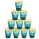 Paper glass "Happy Birthday!", 250 ml, blue tractor