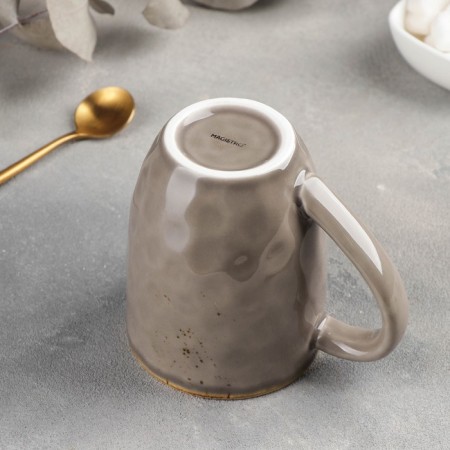 Porcelain mug Magistro "Cerera", 400 ml, brown color-2