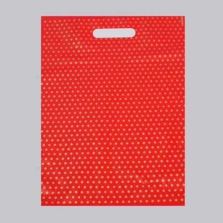 Polyethylene package, with a cut pen, “peas”, burgundy, 35 x 45 cm, 50 μm