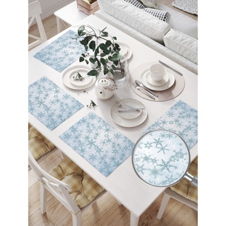 A set of napkins for setting the Table "Irine Snowflakes", rectangular, size 32x46 cm, 4 pcs