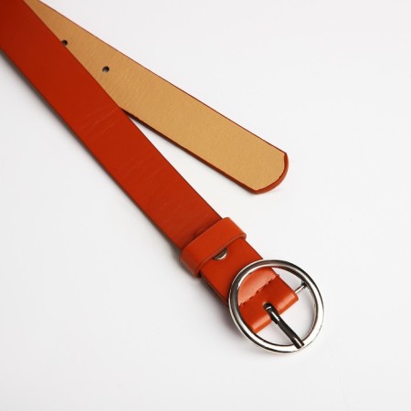 Children's belt, width 2.3 cm, screw, buckle metal, redhead red-1